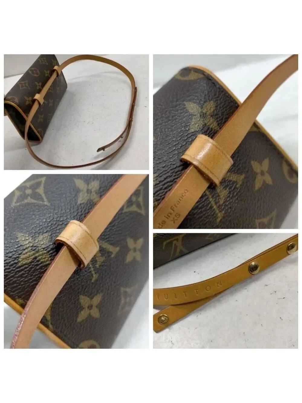 Louis Vuitton LV Shoulder Bag Pochette Florentine Brown Monogram 600-052225